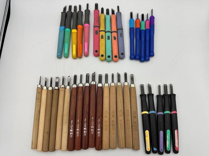 Snijwerk, Japanese carving knives, multiple items for sale, Antiek en Kunst, Antiek | Wandborden en Tegels