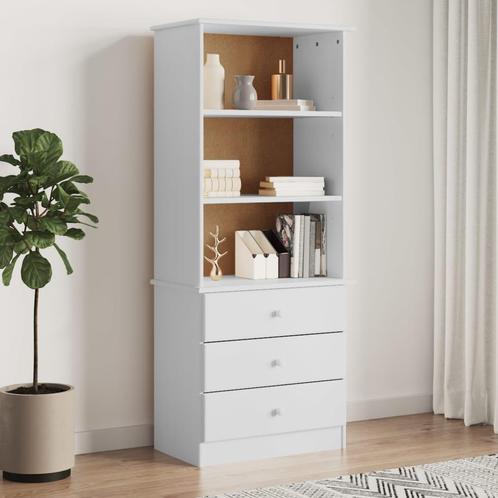 vidaXL Boekenkast met lades ALTA 60x35x142 cm massief, Huis en Inrichting, Kasten | Boekenkasten, 25 tot 50 cm, Nieuw, Grenenhout