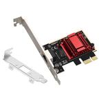 PCIe Gigabit Netwerkkaart - 2.5Gbps - 2500N - Zwart -, Computers en Software, Netwerkkaarten, Verzenden, Nieuw