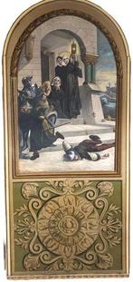 G. Comogli (XX) - S. Chiara d’Assisi che sconfigge i, Antiek en Kunst, Kunst | Schilderijen | Klassiek