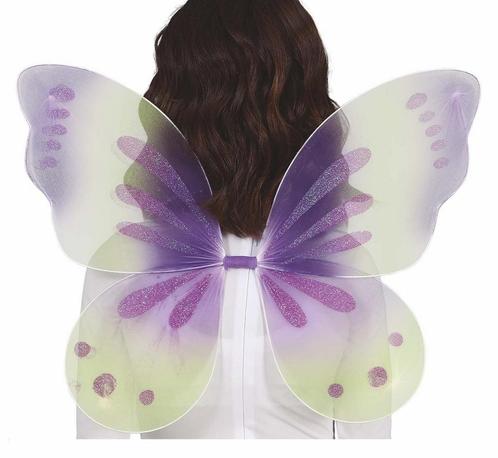 Paars Groene Vleugels 40cm, Hobby en Vrije tijd, Feestartikelen, Nieuw, Verzenden