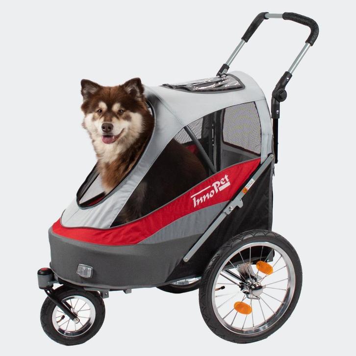Hondenfietskar InnoPet Sporty Dog Trailer Deluxe Rood, Fietsen en Brommers, Fietsaccessoires | Aanhangers en Karren, Opvouwbaar