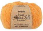 DROPS Brushed Alpaca Silk Uni Colour - 29 mandarijn - Wol, Ophalen of Verzenden, Nieuw