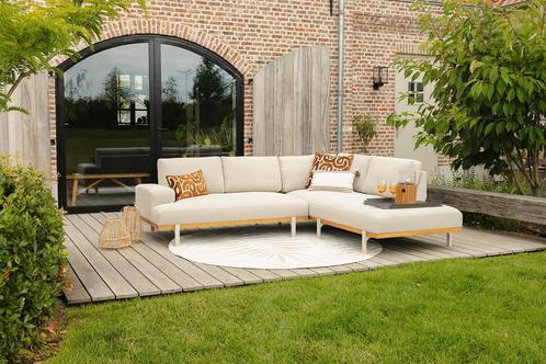 Savannah hoekbank chaise longue - Natural/Acasia, Tuin en Terras, Tuinsets en Loungesets, Nieuw, Overige materialen, Verzenden