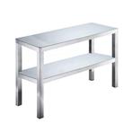 HCB Dubbele etagère brug - 140 x 35 x 70 cm - RVS, Verzenden, Nieuw in verpakking, RVS Meubilair