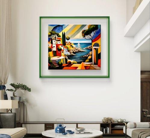 Denis Mihai - Rainbow in Greece, Antiek en Kunst, Kunst | Schilderijen | Modern