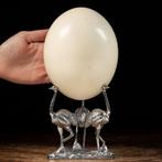 Echte Afrikaanse struisvogelei op een verfijnde decoratieve, Verzamelen, Nieuw