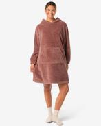 HEMA Damesnachthemd fleece lichtbruin 1+1 gratis, Verzenden