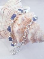 Zonder Minimumprijs - Schakelarmband Zilver, Ruwe Tanzaniet, Sieraden, Tassen en Uiterlijk