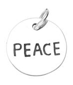 Zilveren Peace kettinghanger, Verzenden, Nieuw