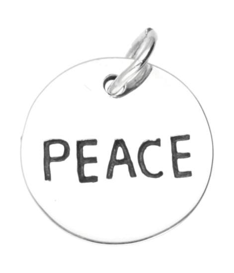 Zilveren Peace kettinghanger, Sieraden, Tassen en Uiterlijk, Kettinghangers, Verzenden