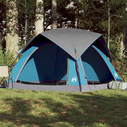 vidaXL Tent 4-persoons waterdicht blauw, Caravans en Kamperen, Tenten, Nieuw, tot en met 2, Verzenden