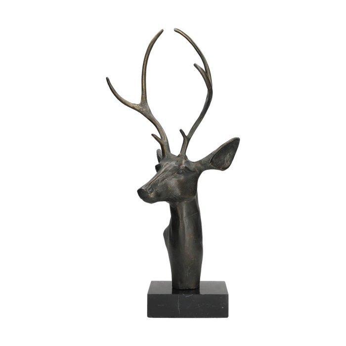Beeldje - Deer head - IJzer, Marmer, Diversen, Kerst