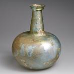 Oud-Romeins Glas Zeer groot bolvormig flesje met geslepen, Verzamelen