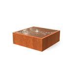 Waterelement | Watertafel Taula | Vierkant | Cortenstaal, Tuin en Terras, Waterpartijen en Fonteinen, Verzenden, Nieuw, Overige materialen