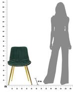 STOEL PARIS VERDE/GOLD SET 2 STUKS CM 51X59X79, Ophalen of Verzenden, Nieuw