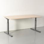 Gispen TM bureau, eiken blad, 180X90 cm, hoogte instelbaar, Huis en Inrichting, Bureaus, Ophalen of Verzenden, Nieuw