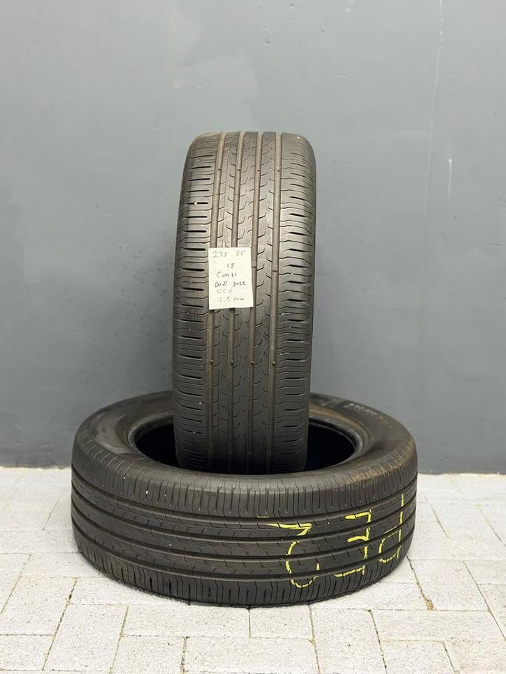235/55/18 CONTINENTAL ECOCONTACT 6 5,5MM 140,- (2022), Auto-onderdelen, Banden en Velgen, 18 inch, Zomerbanden, 235 mm, Personenwagen