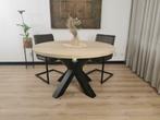 Ronde tafel van Massief eiken 120, 130, 140 GRATIS BEZORGD, Huis en Inrichting, Tafels | Eettafels, Overige houtsoorten, Rond