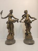 after Auguste Moreau (1834-1917) - sculptuur, FLEUR DE MAI, Antiek en Kunst