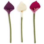 Bloemen - Calla 50cm - Vilt Fairtrade - Assortiment 3 kleure, Ophalen of Verzenden, Nieuw