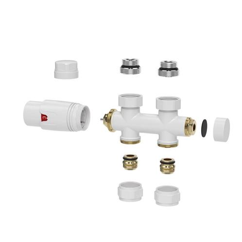 Set Thermostatisch Onderblok Riko Elay Recht Glans Wit, Doe-het-zelf en Verbouw, Verwarming en Radiatoren, Ophalen of Verzenden