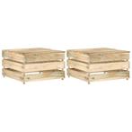 vidaXL Tuintafels 2 st pallet geïmpregneerd grenenhout, Tuin en Terras, Verzenden, Nieuw