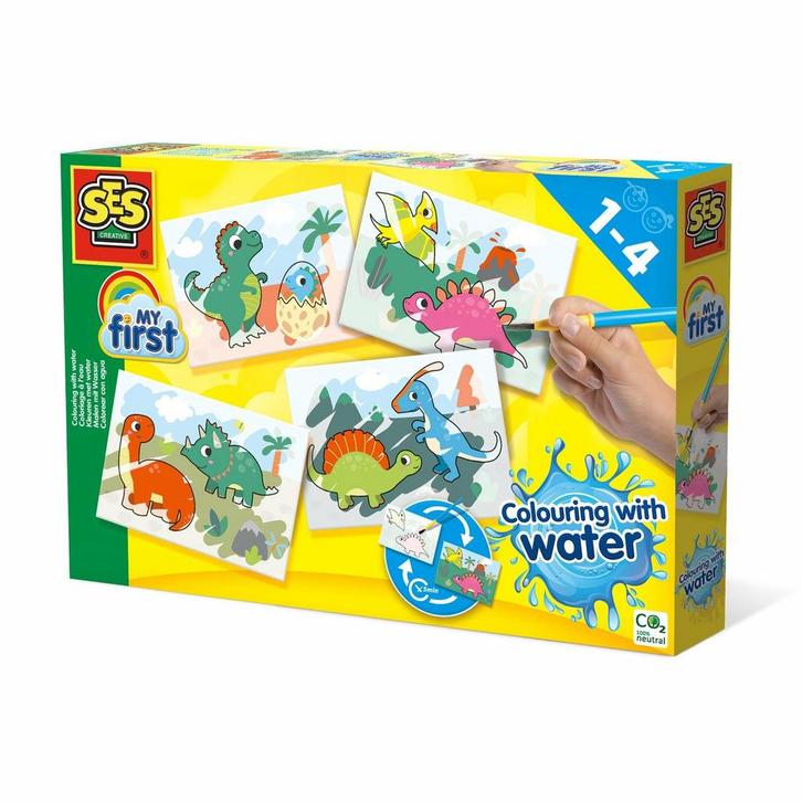 SES My first - Kleuren met water - Dinos (Knutselpakketten), Kinderen en Baby's, Speelgoed | Educatief en Creatief, Knutselen