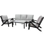 Fortaleza stoel bank loungeset 4 delig antraciet aluminium, Tuin en Terras, Tuinsets en Loungesets, Ophalen of Verzenden, Nieuw