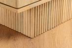 Design barkast ART DECO 140 cm wit gelimineerd mangohout 3D, Huis en Inrichting, Kasten | Overige, Ophalen of Verzenden, Nieuw