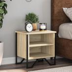 vidaXL Nachtkastjes 2 st 40x30x40 cm bewerkt hout sonoma, Huis en Inrichting, Slaapkamer | Nachtkastjes, Verzenden, Nieuw, Hout