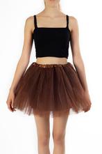 KIMU® Tutu Donker Bruin Tule Rokje 110 116 122 128 134 140 D, Ophalen of Verzenden, Nieuw, Meisje