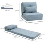 TRUUSK Vloerstoel 2-in-1 Vouwbed Met Verstelbare Rugleuning, Huis en Inrichting, Fauteuils, Verzenden, Nieuw