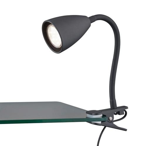 LED Klemlamp - Trion Wandy - GU10 Fitting - Zwart, Huis en Inrichting, Lampen | Tafellampen, Nieuw, Metaal, Ophalen of Verzenden