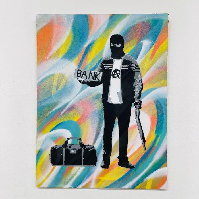 Sinao - Hitch Hiker [100% handmade], Antiek en Kunst, Kunst | Schilderijen | Modern