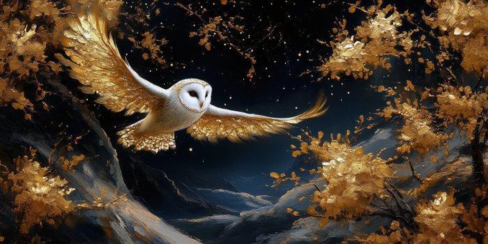 Iconica - The Gilded Guardian of the Night · XXL, Antiek en Kunst, Kunst | Designobjecten