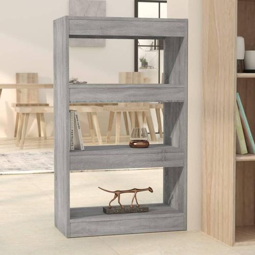 vidaXL Boekenkast/kamerscherm 60x30x103 cm spaanplaat grijs, Huis en Inrichting, Kasten | Boekenkasten, 25 tot 50 cm, Nieuw, Overige houtsoorten