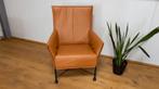 Fauteuil Montis Charly  oranje cognac leer, Ophalen of Verzenden, Zo goed als nieuw, 75 tot 100 cm, Leer
