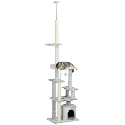 TRUUSK Plafondhoge Krabpaal 2,25-2,55m Met Kiepbeveiliging H, Dieren en Toebehoren, Katten-accessoires, Nieuw, Verzenden