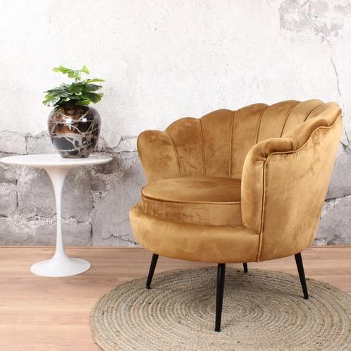Feliz fauteuil velvet goud, Huis en Inrichting, Stoelen, Nieuw, Ophalen of Verzenden