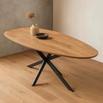 Mangohouten Eettafel Organisch Branwen 180x90 cm, Huis en Inrichting, Tafels | Eettafels, Verzenden, Nieuw, Industriële meubels
