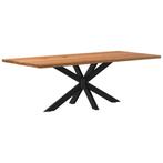 vidaXL Eettafel rechthoekig 220x100x74 cm massief eikenhout, Huis en Inrichting, Tafels | Eettafels, Verzenden, Nieuw
