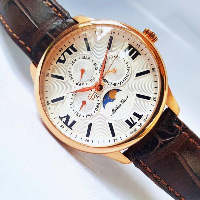 Mathey-Tissot - Moon Phase - 18K Gold - Calendar - New -, Sieraden, Tassen en Uiterlijk, Horloges | Heren