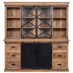 Buffetkast Mangohout Milan 160 Met Dubbele Deurtjes X, Huis en Inrichting, Kasten | Buffetkasten, 150 tot 200 cm, Nieuw, Industriële meubels