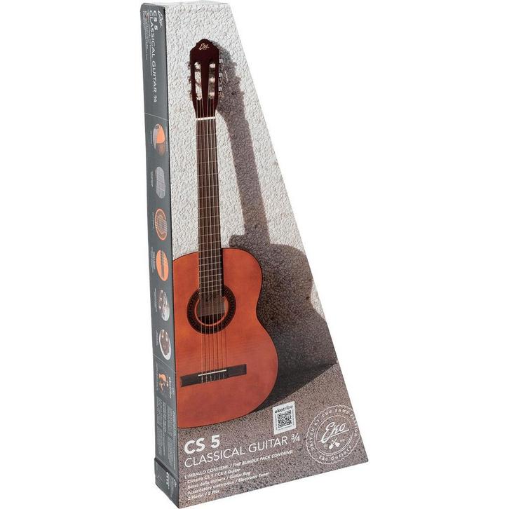 EKO CS5-Pack Natural 3/4-formaat klassieke gitaar starterset, Muziek en Instrumenten, Snaarinstrumenten | Gitaren | Akoestisch