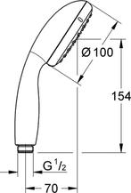 GROHE Vitalio Start Handdouche - Ø 10cm - 2 straalsoorten -, Ophalen of Verzenden, Nieuw