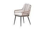 GI Allasio dining tuinstoel - Carbon black/Zand, Verzenden, Nieuw, Overige materialen