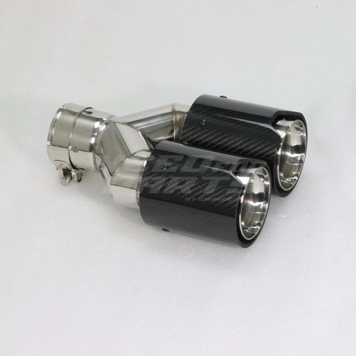 Glossy Carbon M Performance Look Dual Right Exhaust Tips, Auto-onderdelen, Uitlaatsystemen, Ophalen of Verzenden