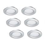 Ledisons LED-inbouwspot set 6 stuks Modena zilver 3W dimbaar, Huis en Inrichting, Nieuw