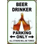Wandbord - Beer Drinker Parking Only